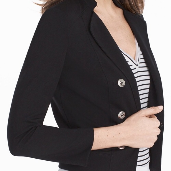 White House Black Market Ponte Blazer Jacket Size 0 XS - Picture 3 of 12